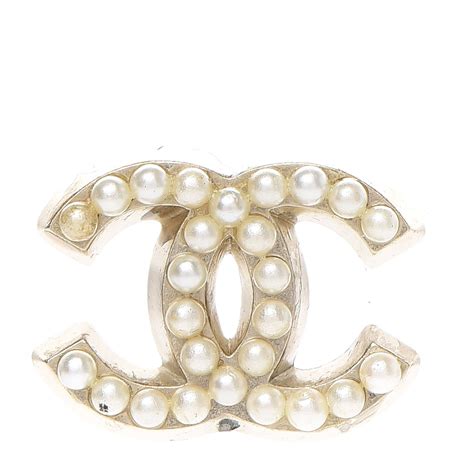 gold chanel brooch|chanel pearl brooch price.